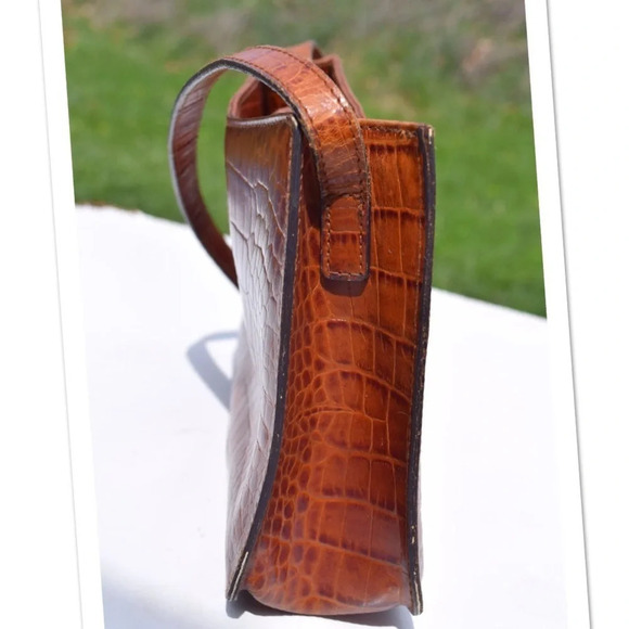 Ralph Lauren croc embossed shoulder bag - Picture 4 of 8